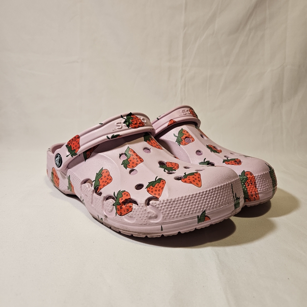 Pink Strawberry Crocs